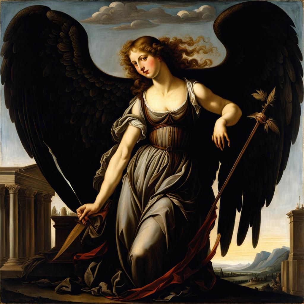 Dark Angel in Renaissance Style