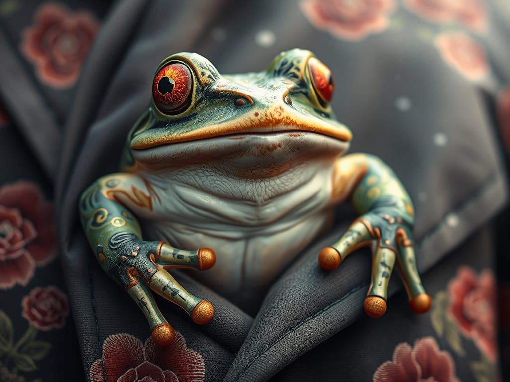 Ethereal Frog Closure on Fantasy Jacket