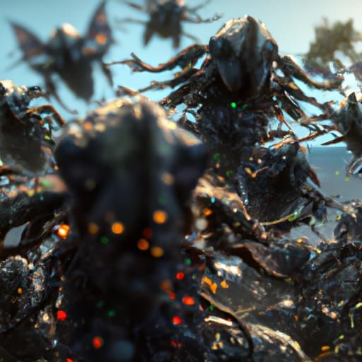 Phyrexian Swarm: Dark Fantasy Concept Art