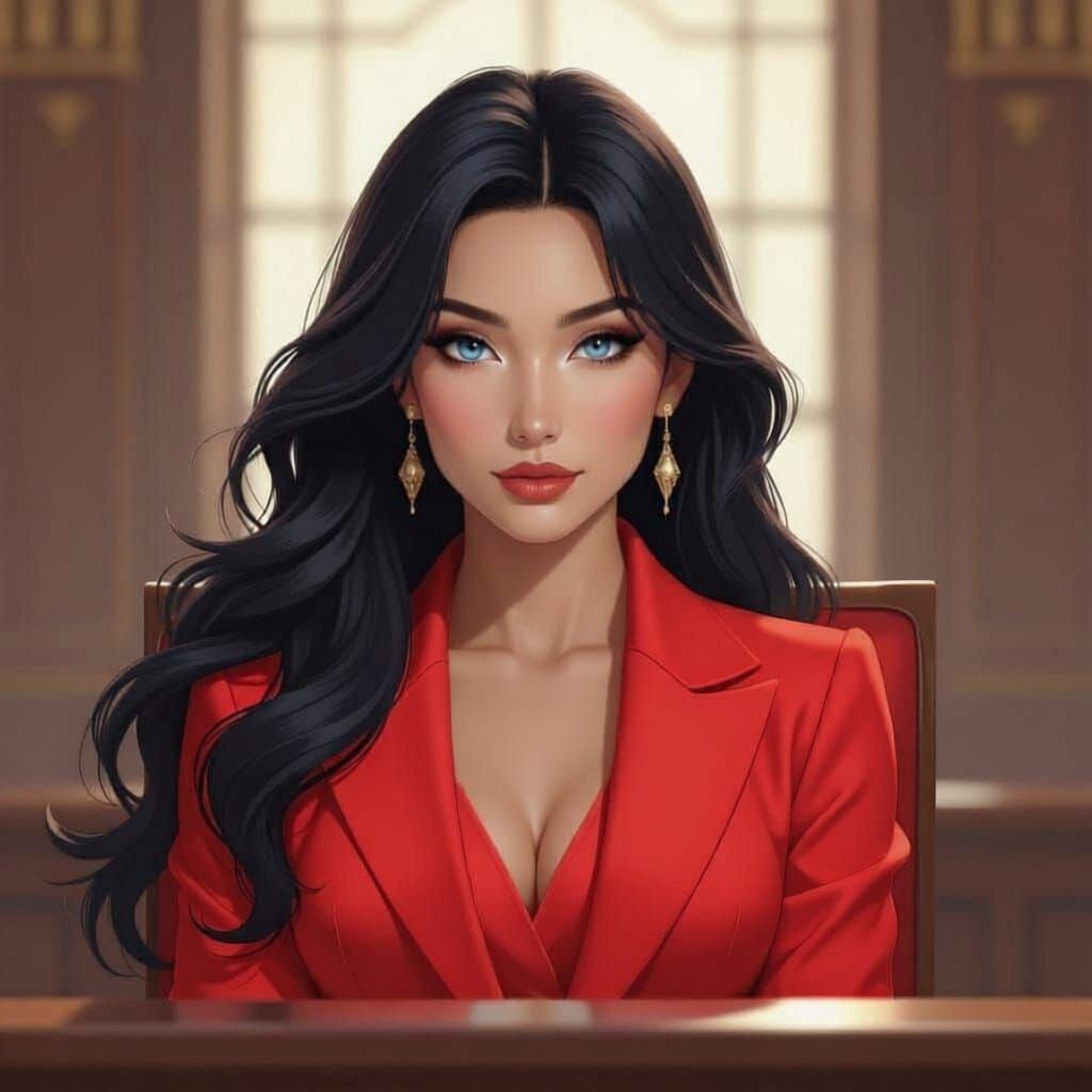 Judge with Japanese and Native American Heritage in Red and ...