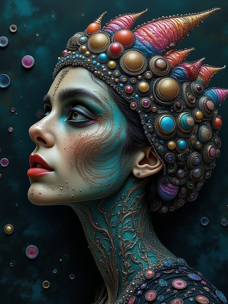 Lady Mystic: Psychedelic Gothic Illustration in Oil