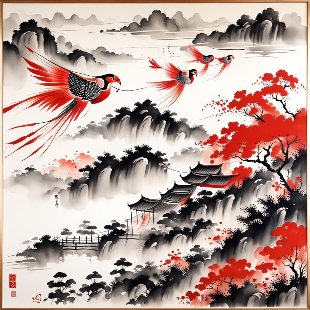 Banyao — traditional Chinese kites, shaped like birds