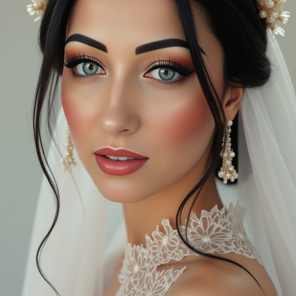 Serene Woman in Exquisite Outfit: Fantasy Concept Art