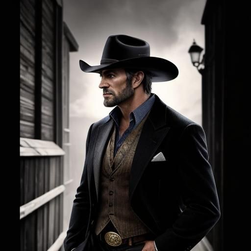 Handsome Cowboy Generated by AI