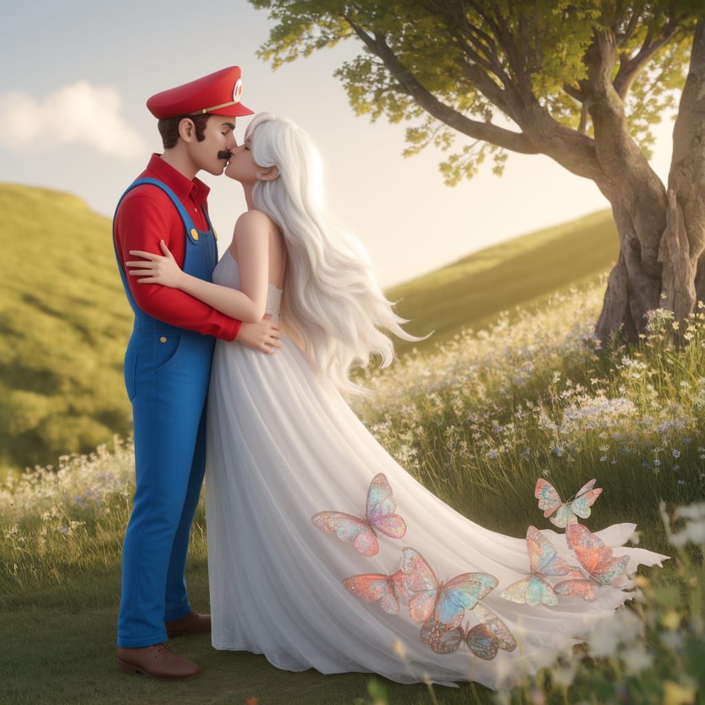 Chiseled Italian Hero and Elegant White-Haired Beauty Share ...