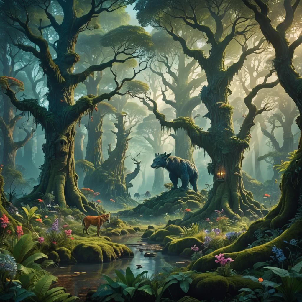 Animals of Terra Ultima in Fantasy Forest
