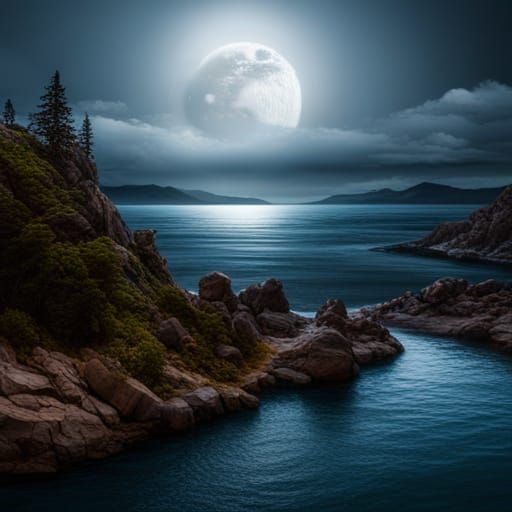 Epic Crystal Water Under the Moon