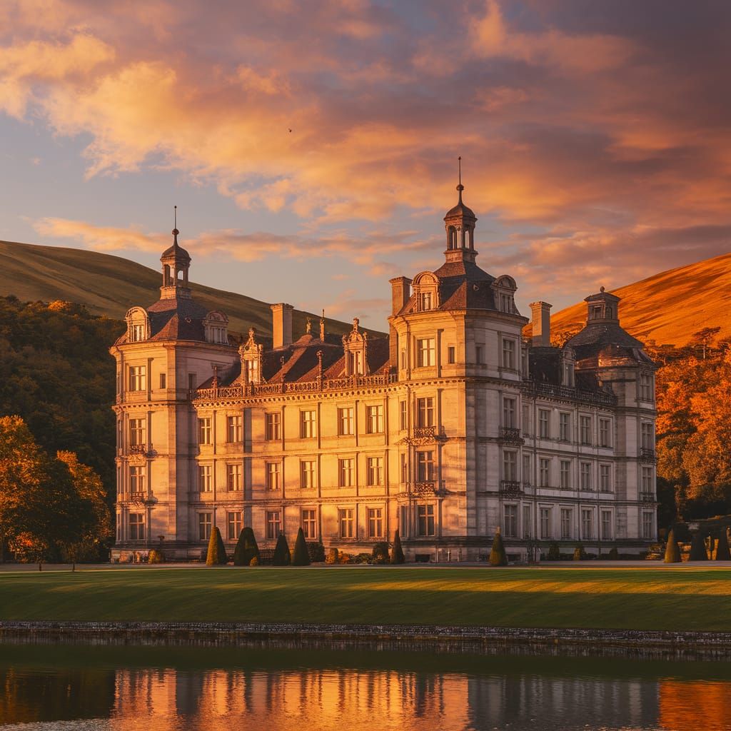 Castle Howard at Sunset: A Golden Yorkshire View