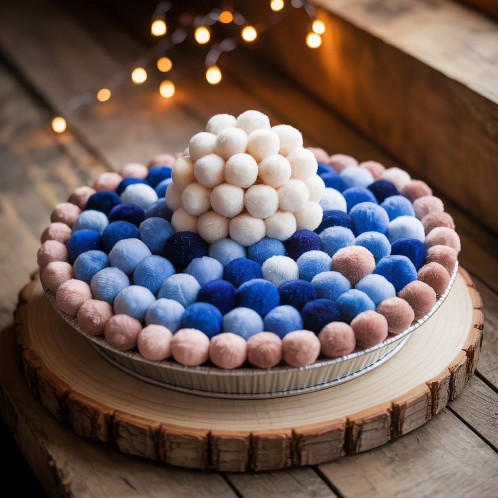 Pom Pom Blueberry Pie Still Life Photograph
