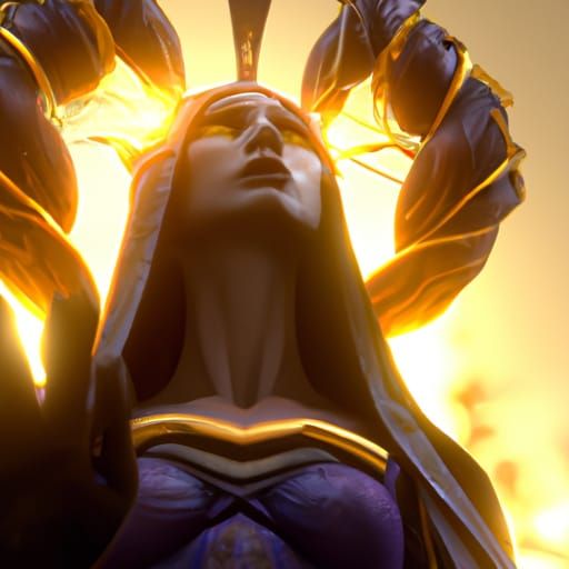 Goddess Hecate in Hyperrealistic Gothic Art Style