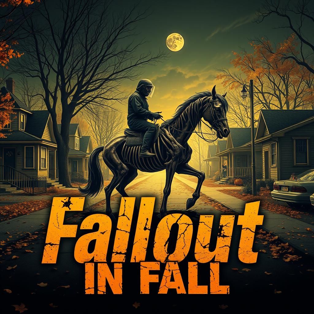 Post-Nuclear Halloween Rider in Autumnal Wasteland