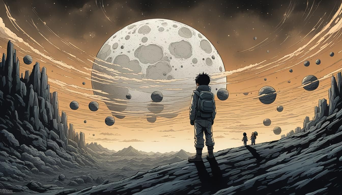 Manga Hero Watches Spaceships Arrive