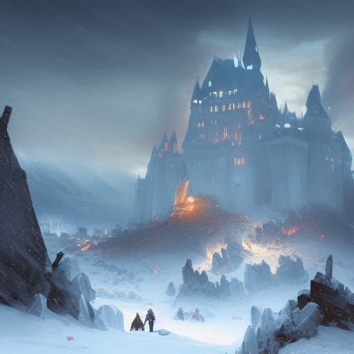 Vampire Empires Clash on Frozen Battlefield in Pixel Art