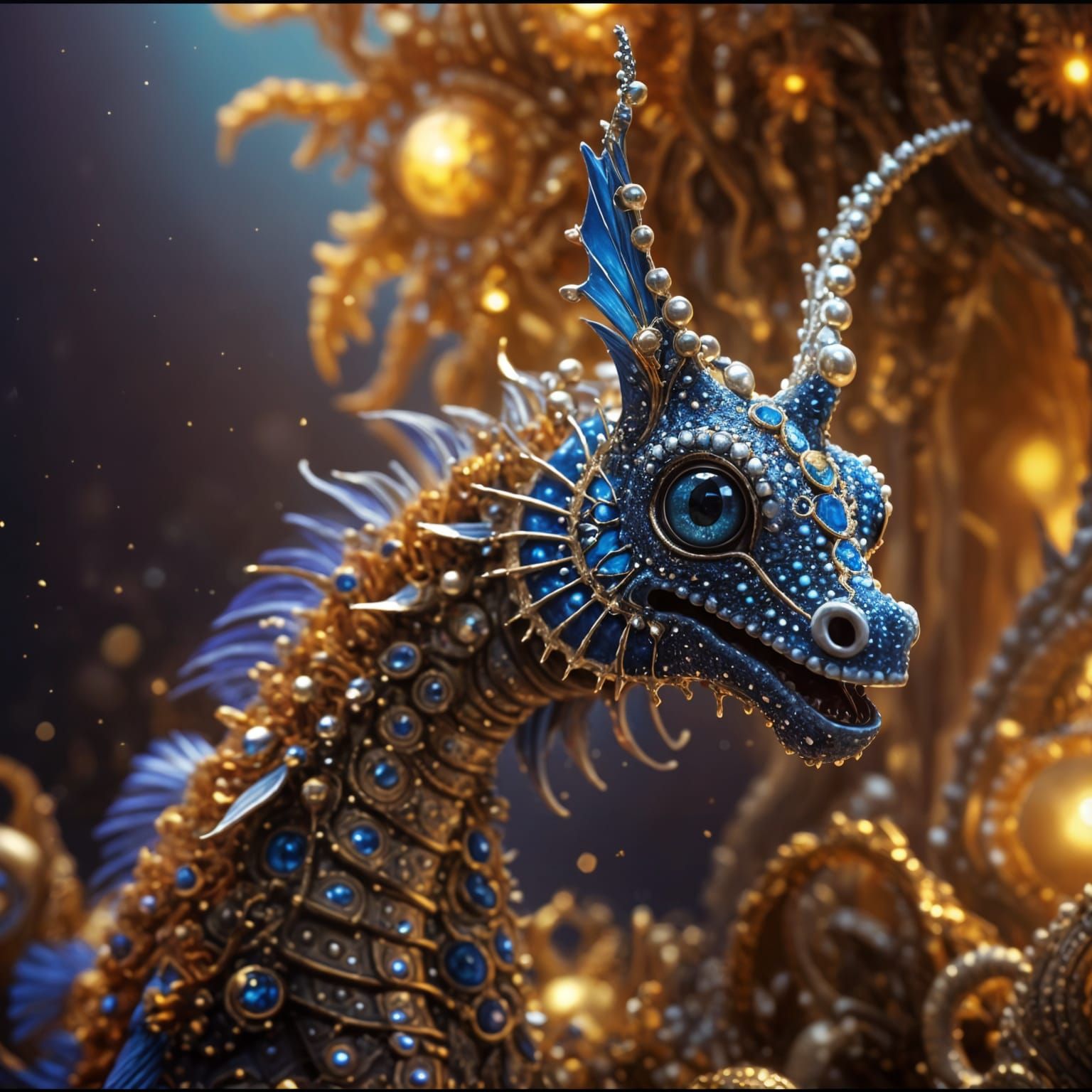 Luxurious Sea Dragon in a Vibrant Underwater Realm