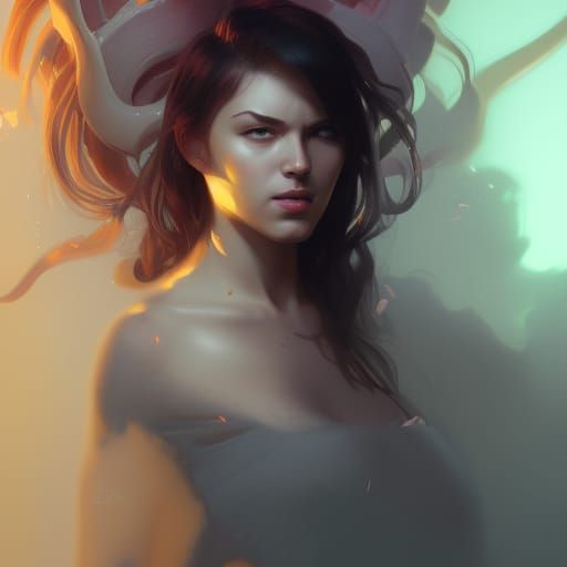 Detailed Portrait of a Girl, Trending Art Style