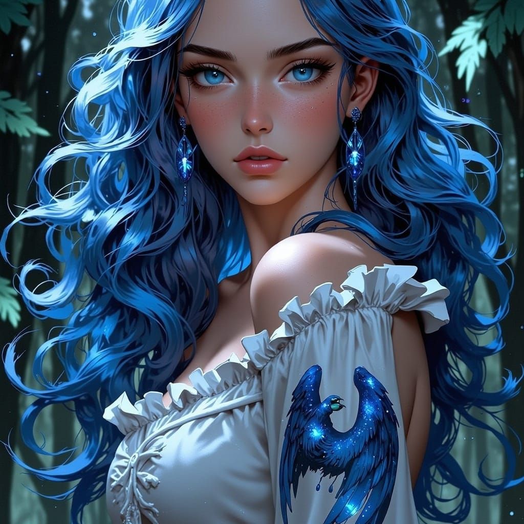 In her blue eyes