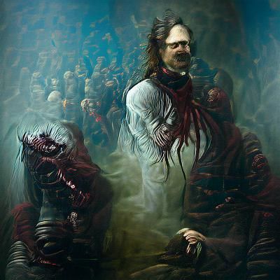 Sinister Horror Scene in Gustave Doré Style