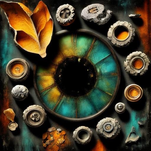 Colorful High-Resolution Fossils in Vibrant Detail