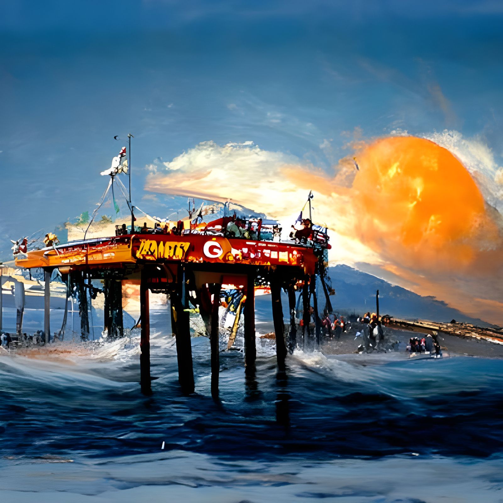 Santa Monica Pier - unique #NFT #artmo @ARTMO_