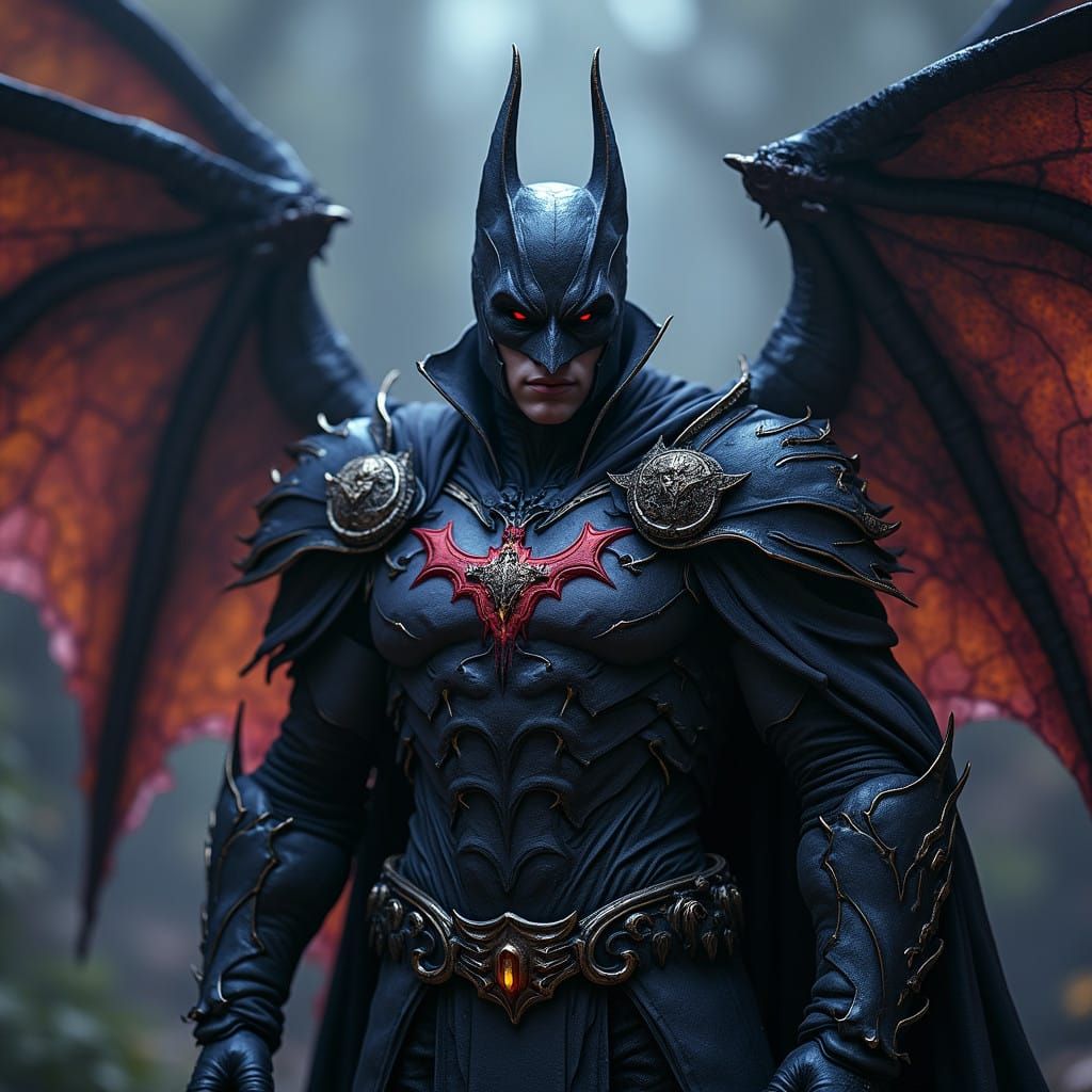 Dark Knight in Gothic Armor Unleashes Mystical Power