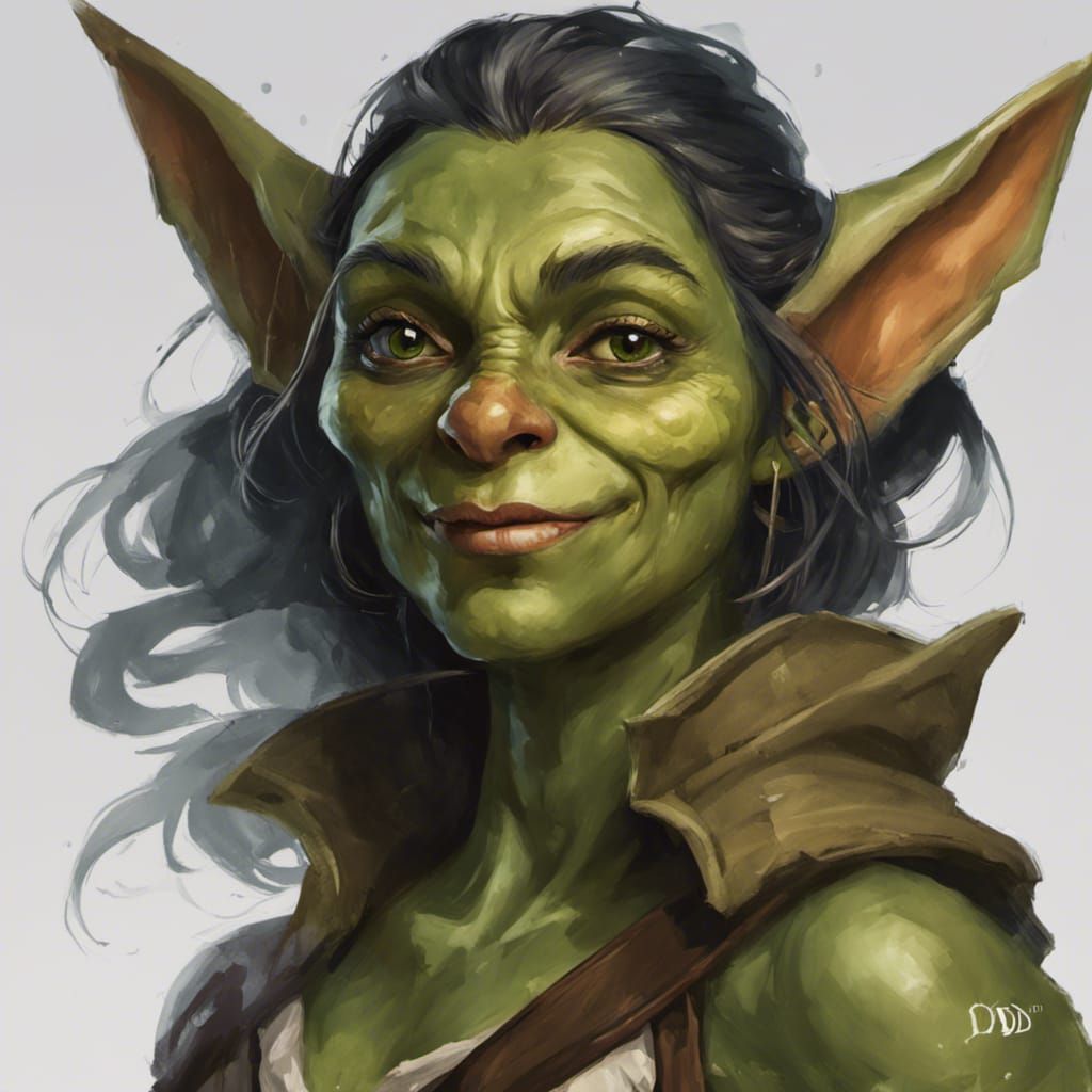 Hyperrealistic Female Goblin Portrait in Forest