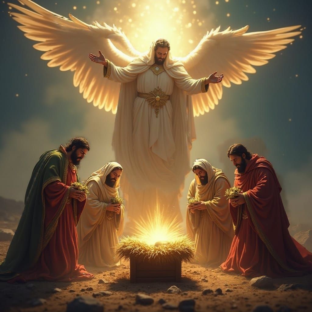 Saint Michael Protects the Nativity Scene