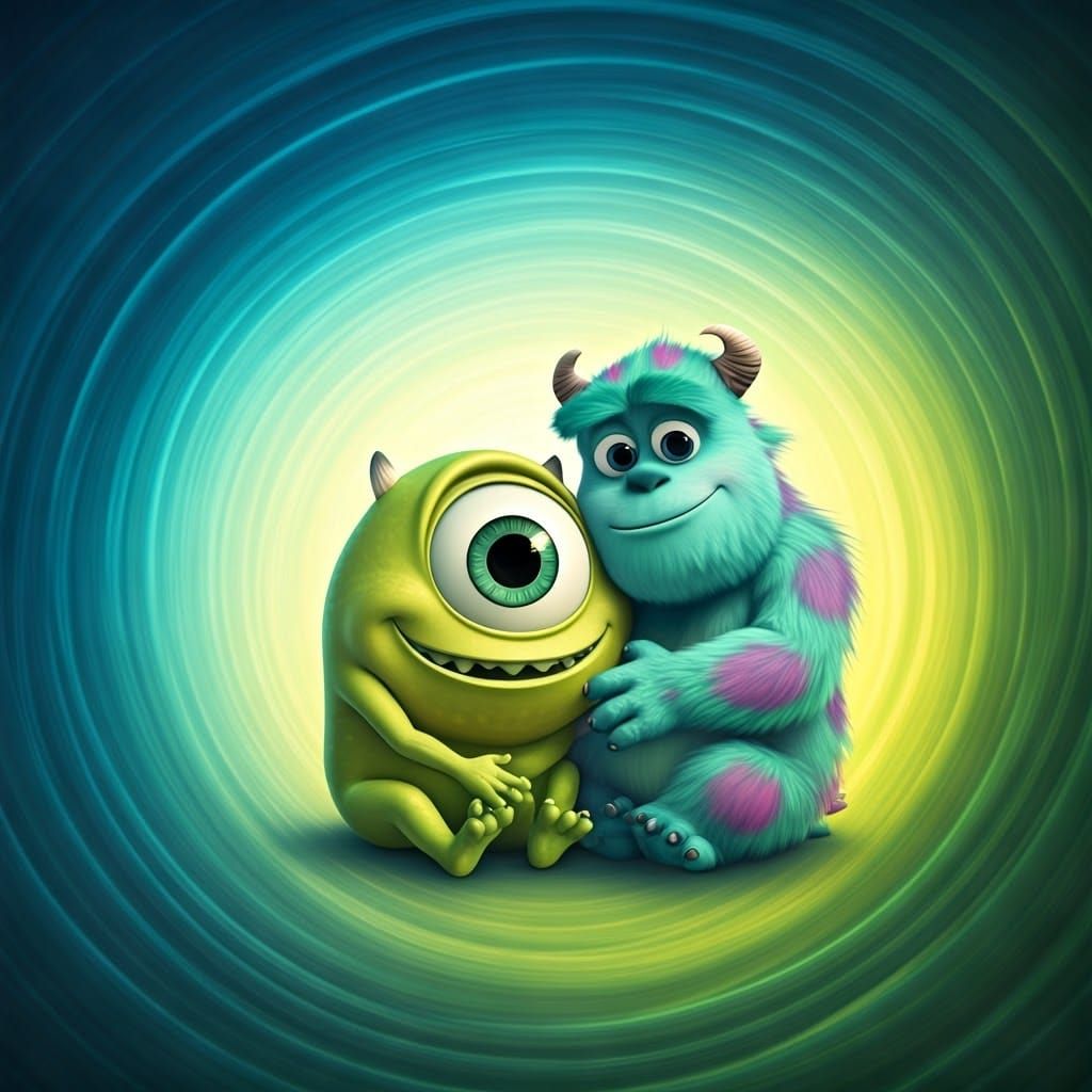 Adorable Baby Mike and Sully: Pixar Concept Art