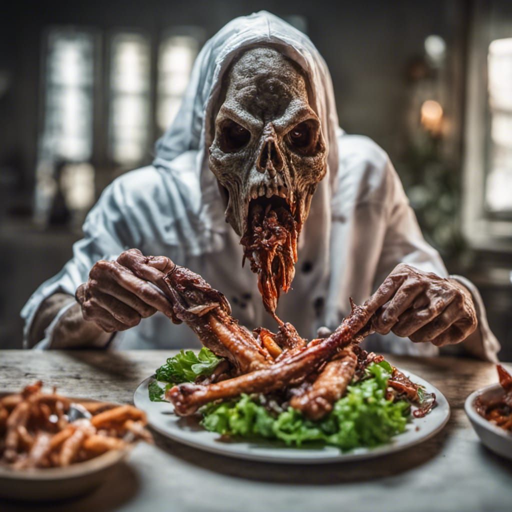 Ghoul Enjoys Chicken Feet Salad in Sharp Focus