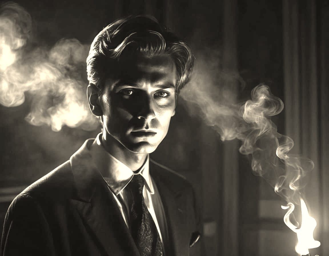 Mysterious Figure in Golden Hour Lighting