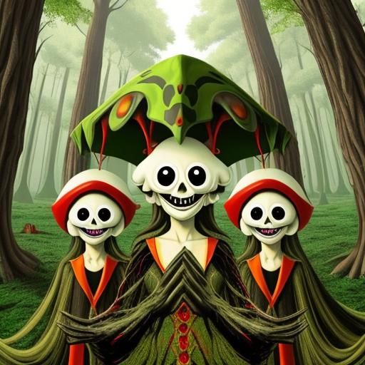 Ghost Contemplating AI: Surreal Psychedelic Weirdcore Art