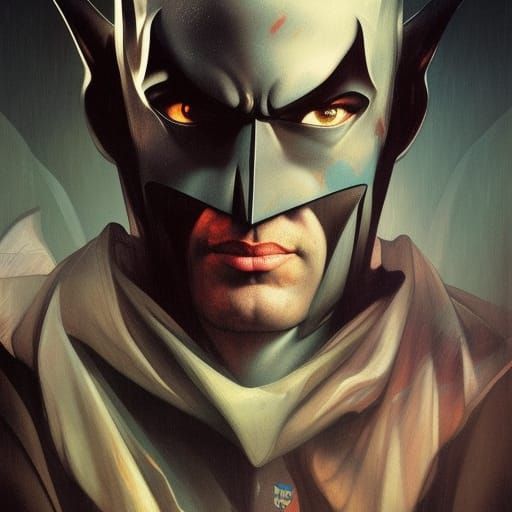 Batman Asylum: Comic Book Cover in Bosch Style