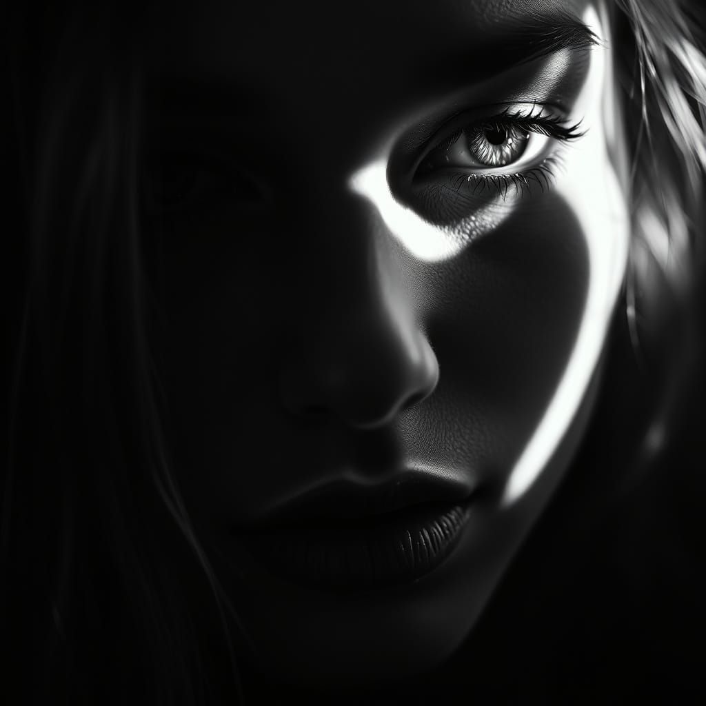 Ethereal Woman's Portrait in Soft Light