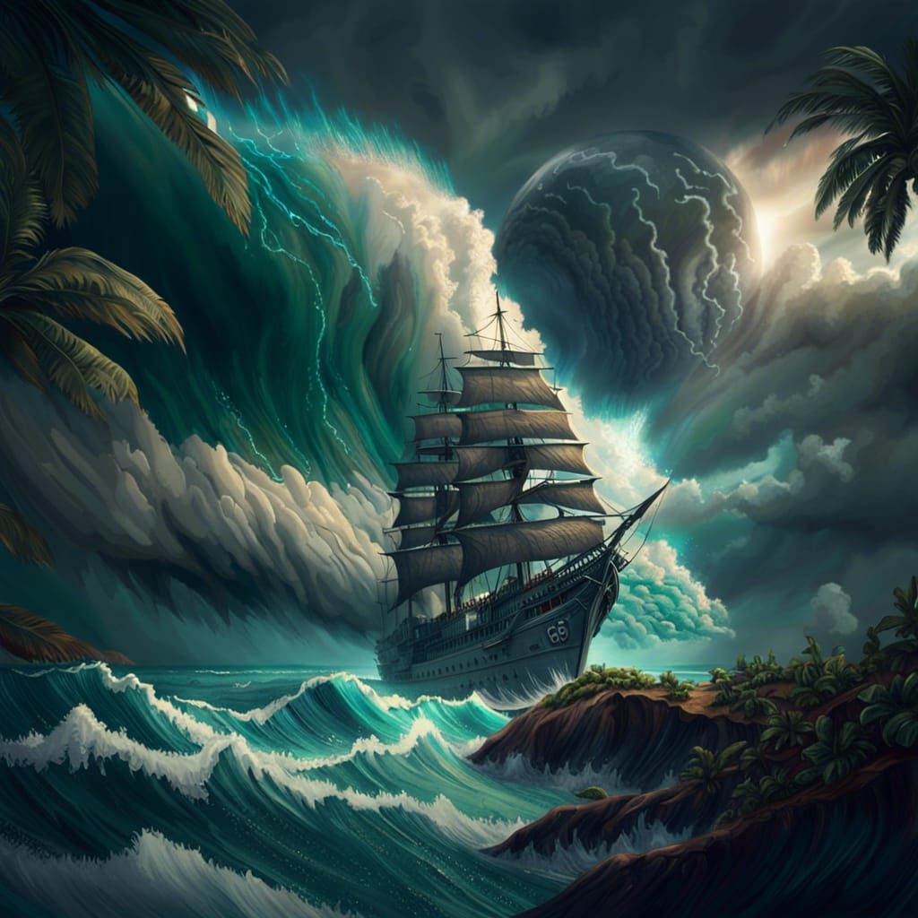 Tropical Cyclone Formation: Dramatic Digital Painting