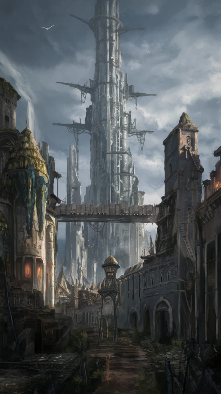 Medieval Megastructure Towers Over Fantasy Slums