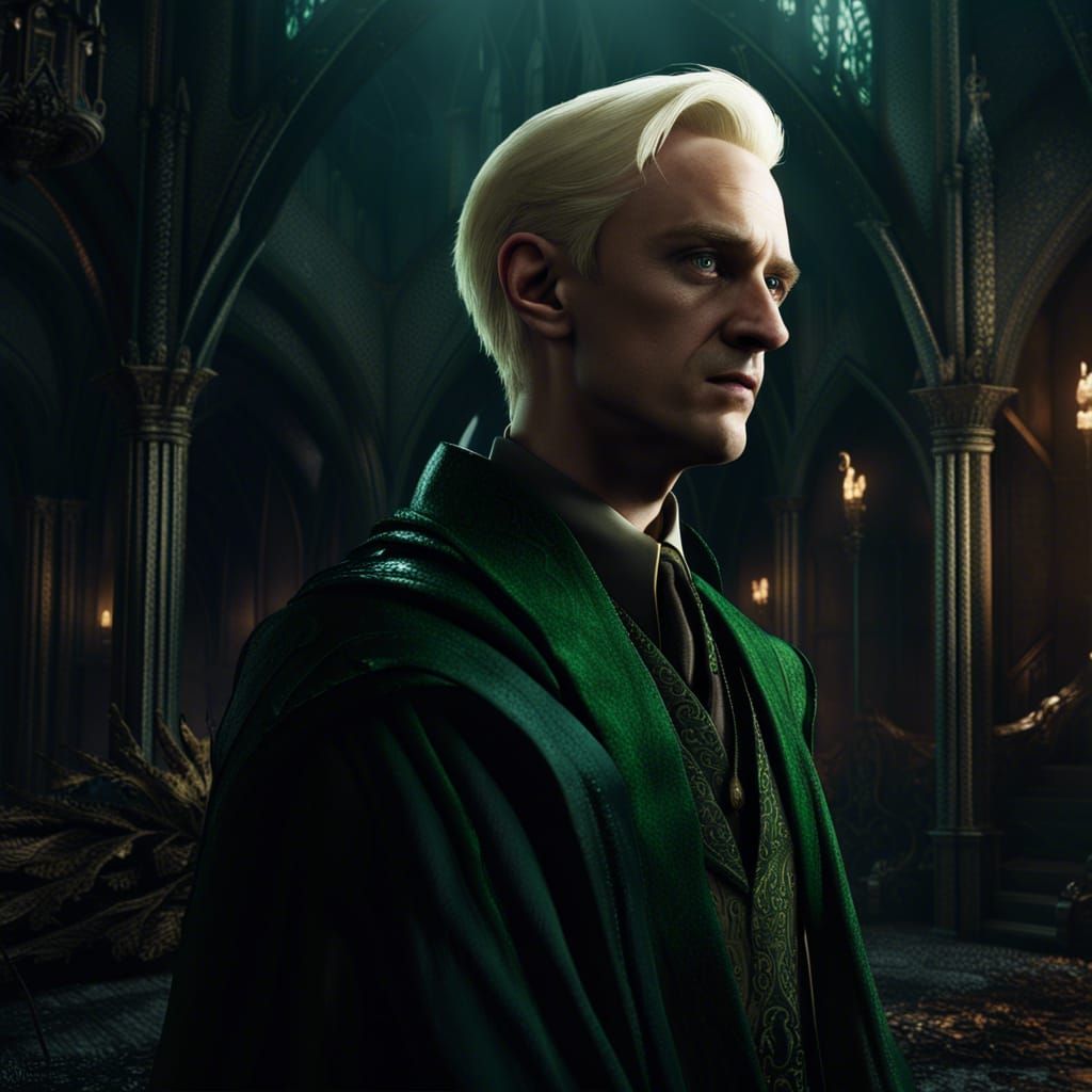 Detailed Matte Painting of Draco Malfoy in 8K