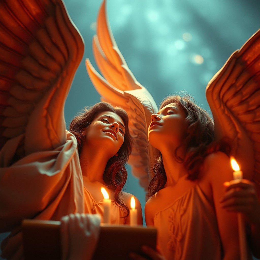 Angelic Choir: A Hyperrealistic Cinematic Still