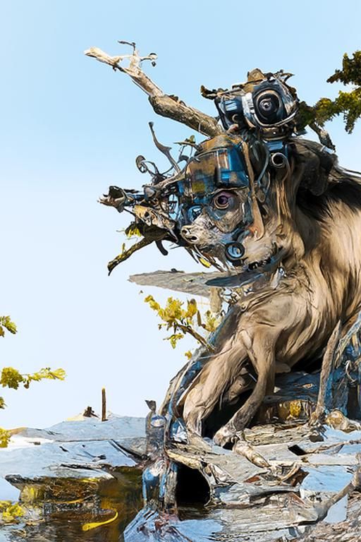 Surreal Madman as Dog in Photorealistic Style