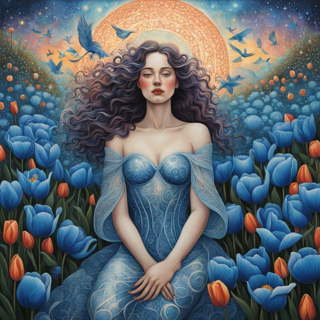 Nature's Embrace: Dreamlike Concept Art with Cosmic Energy