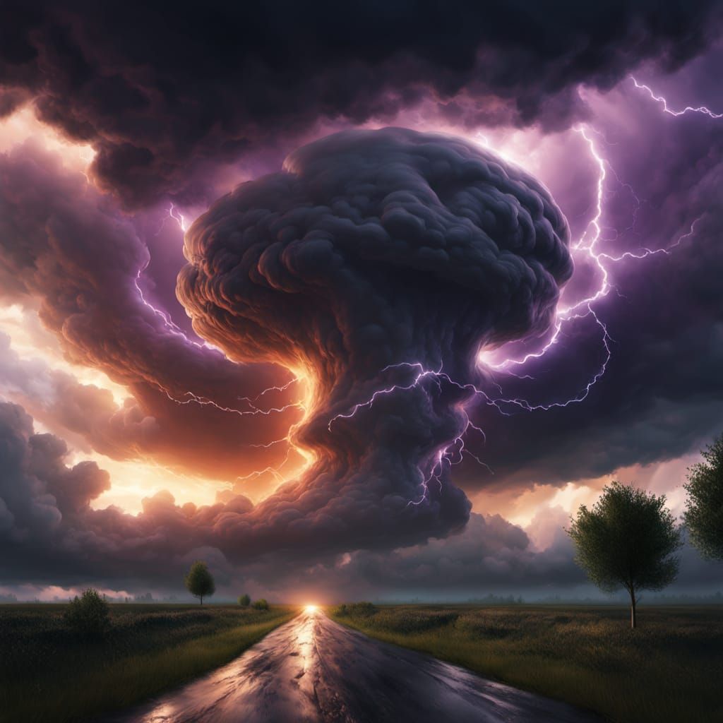 A colossal, otherworldly storm 