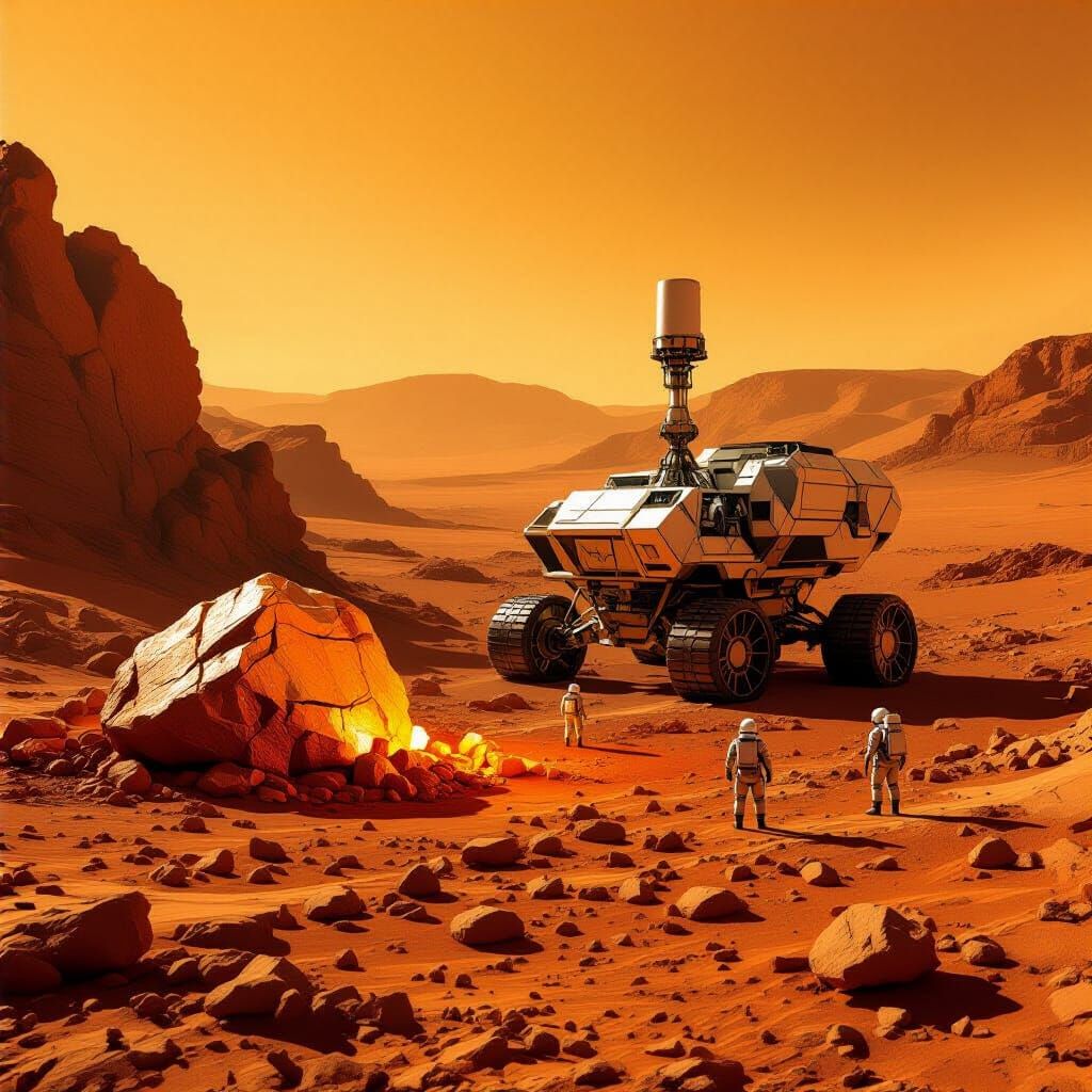 Mars Ore Powers Awakening Machine for New Human Colony