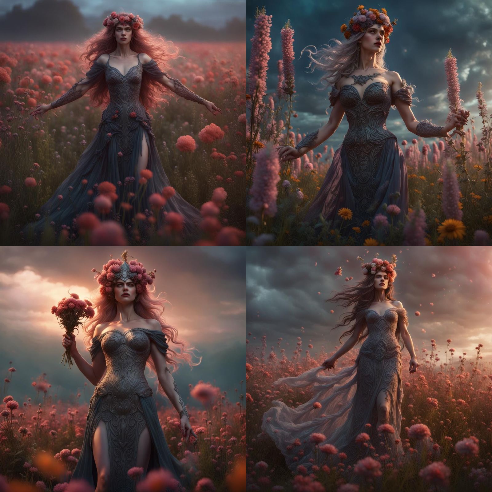 Persephone, Queen of the Underworld: Dark Fantasy Art