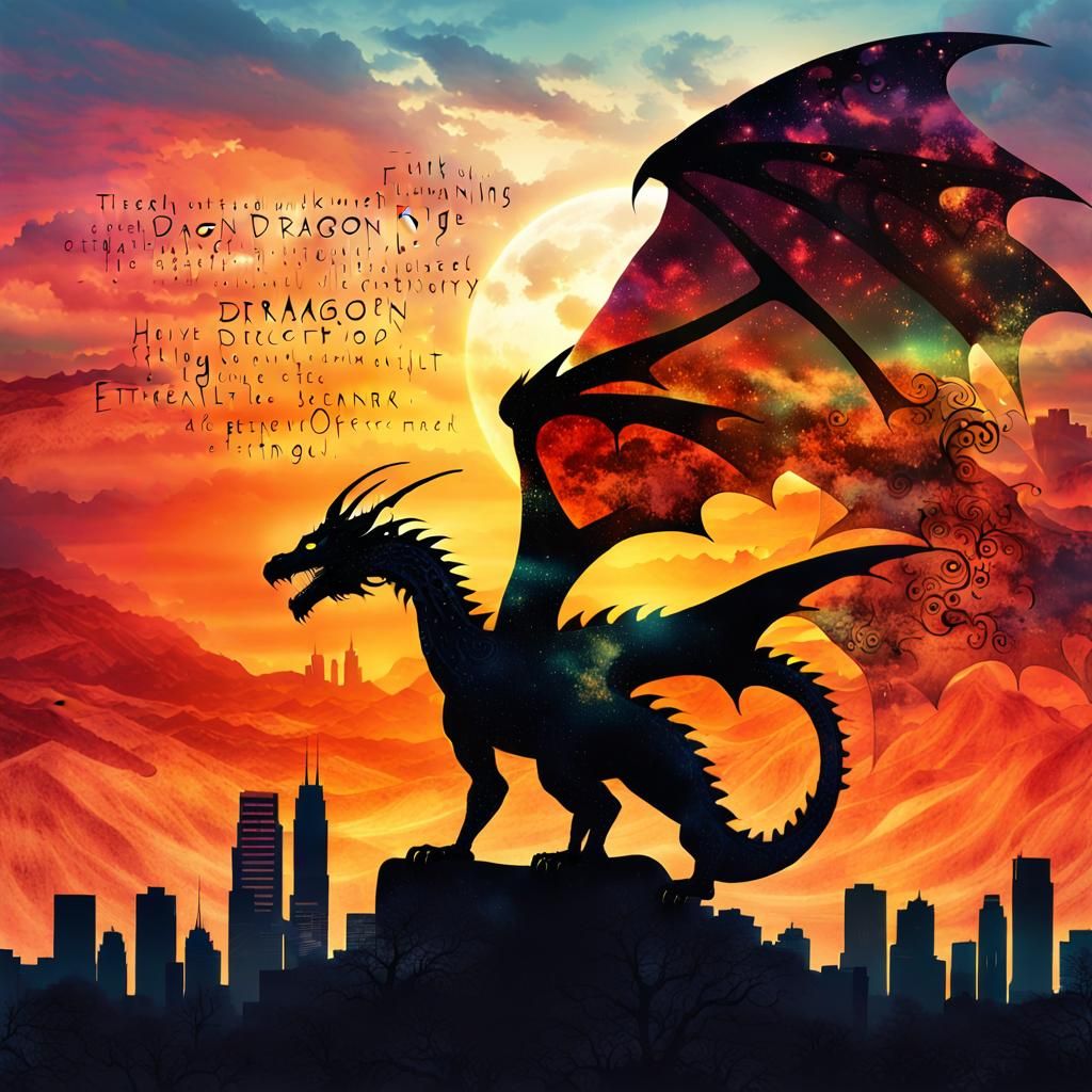 Dragon Rising: Surreal Digital Collage in 8K
