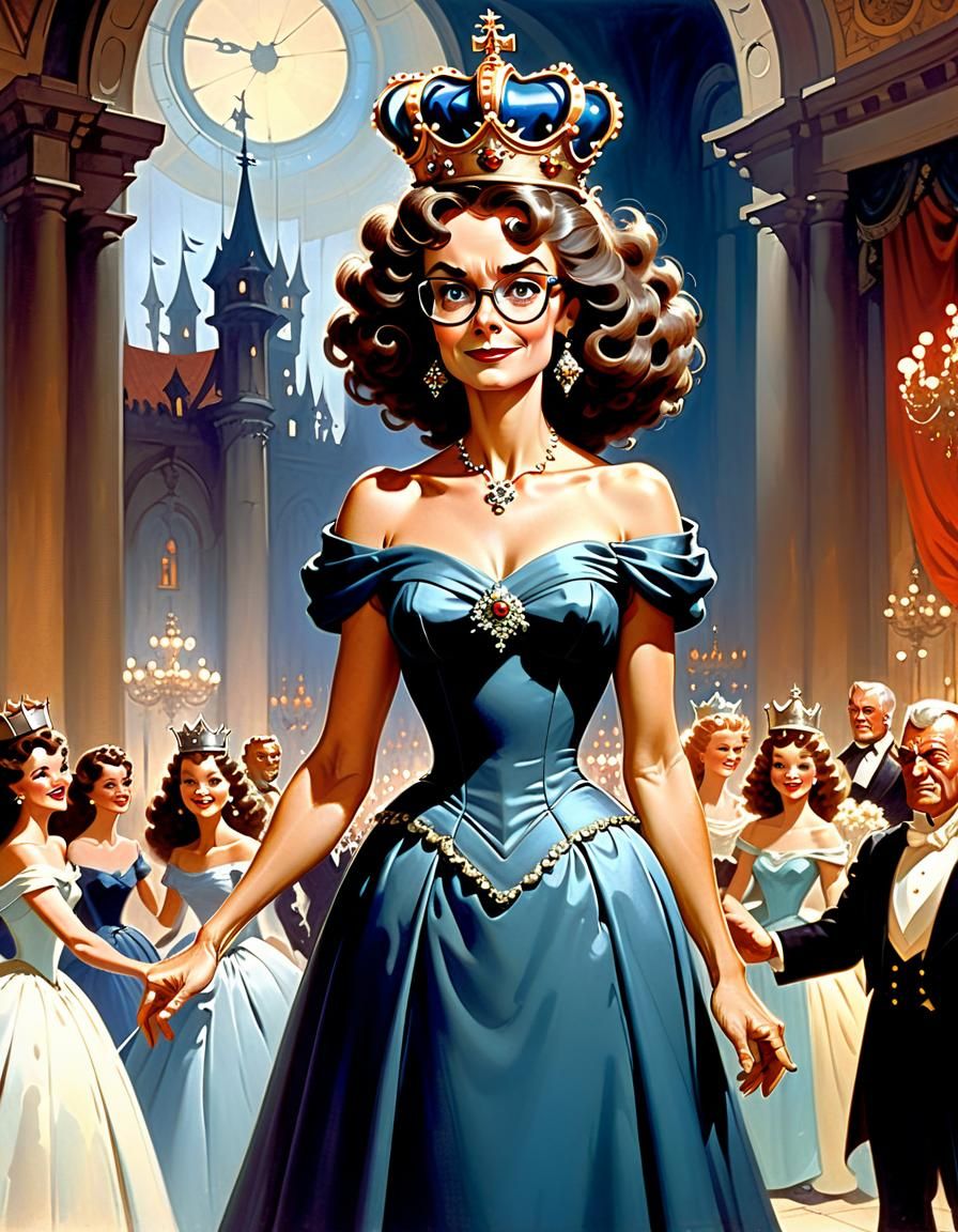 Queen Caricature in Frank Frazetta Style