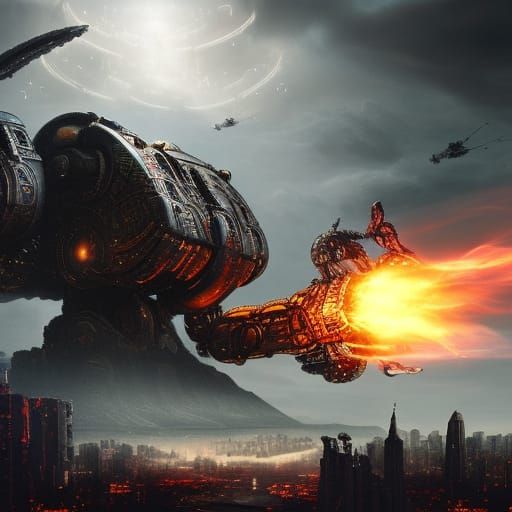 Hyperrealistic Mech Warrior Defends NYC