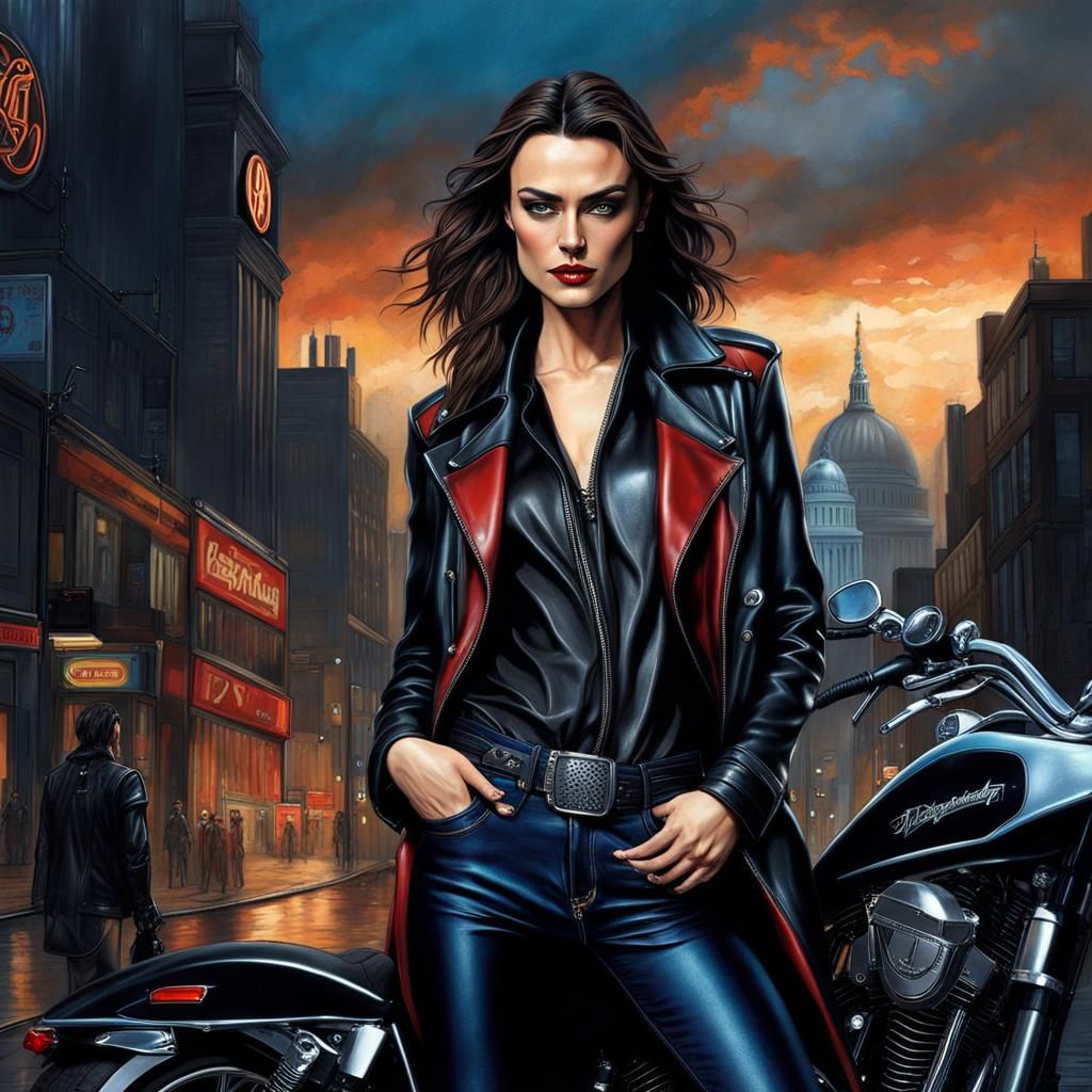 Cyberpunk Rockstar Model in London
