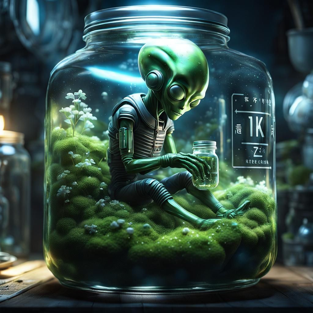 Nostalgic Alien in a Mason Jar