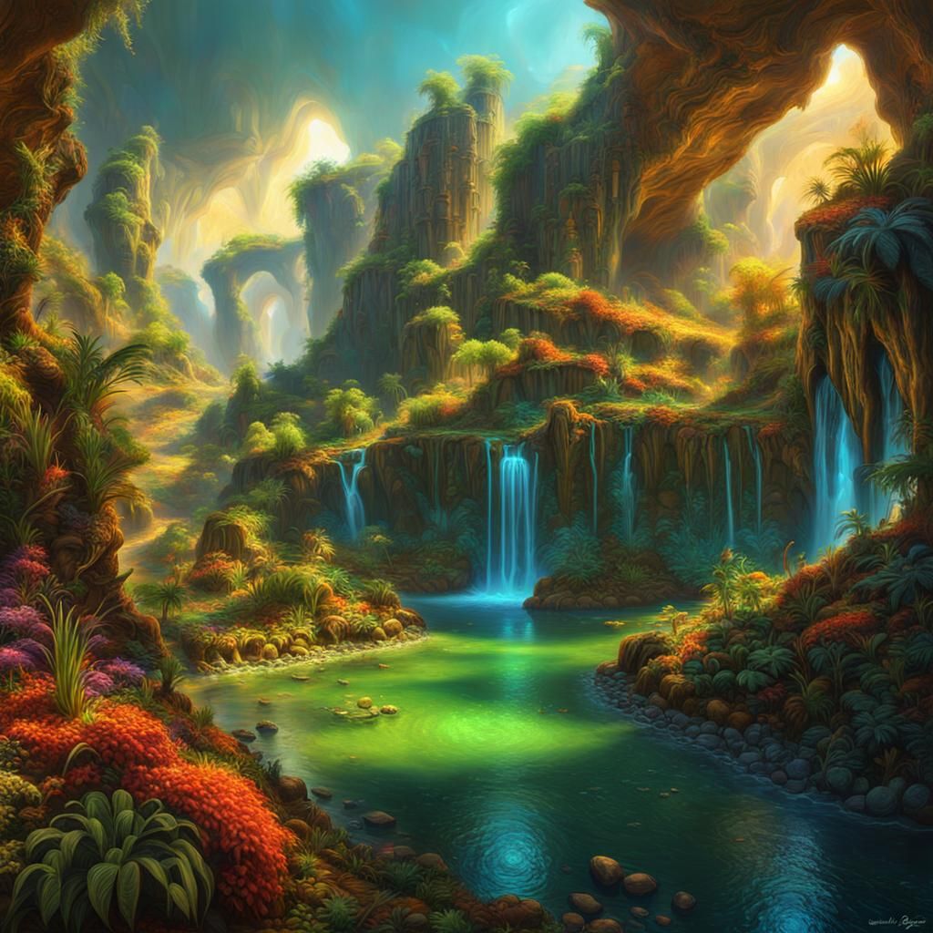 Dreamland Riverscape in Fantasycore Style