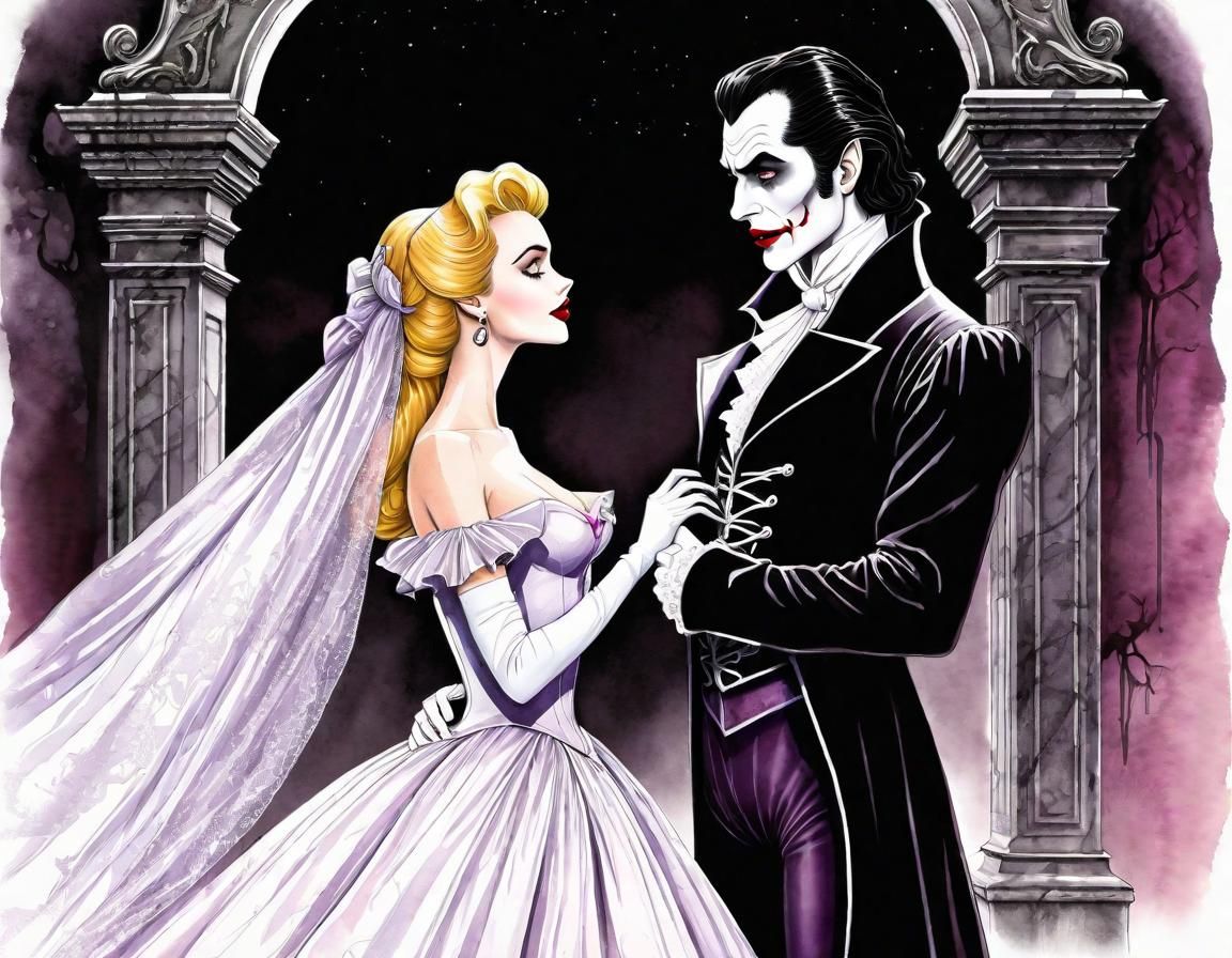 Cinderella and Dracula Cemetery Wedding: Broadway Fantasy