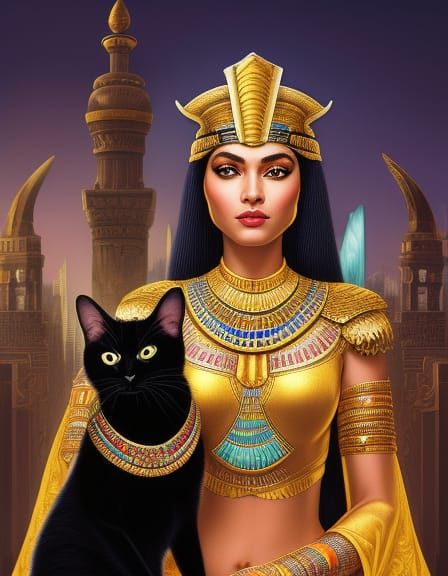 Cleopatra with cat