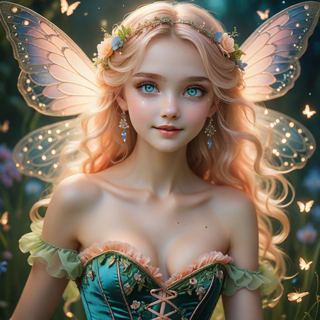 Moonlit Fairy Dance in a Velvet Dress